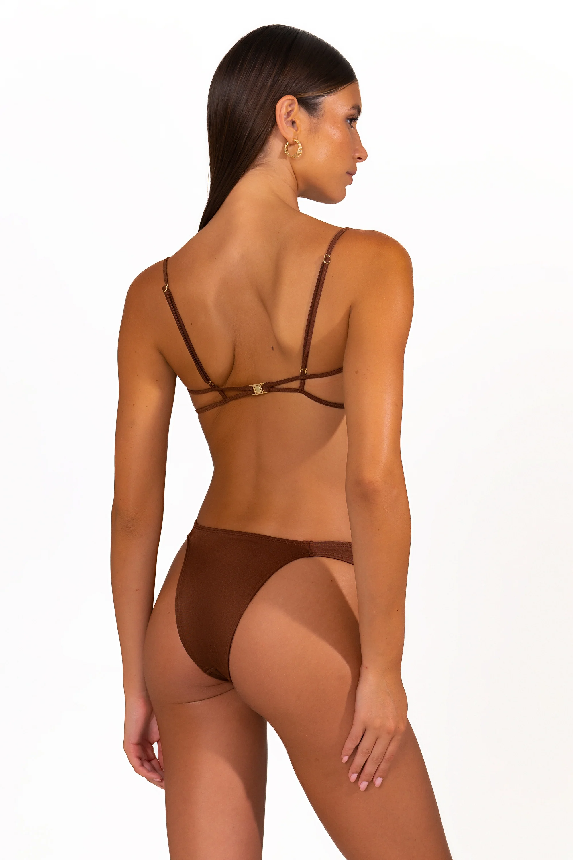 ANA Chocolate Fondant - Brown Bralette Bikini Top - Image 3
