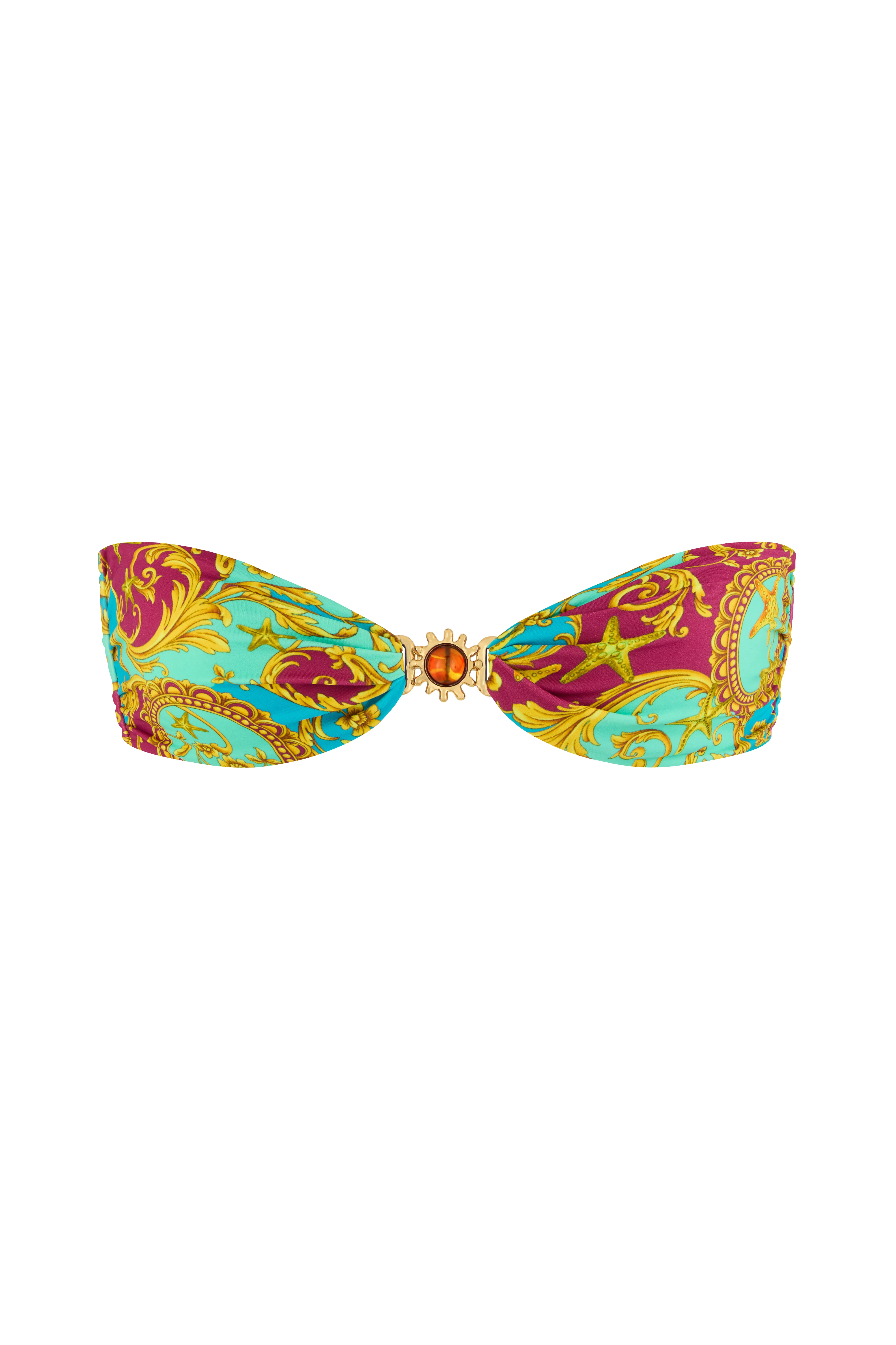 ATLAS Opus Print - Blue Bandeau Bikini Top - Image 6
