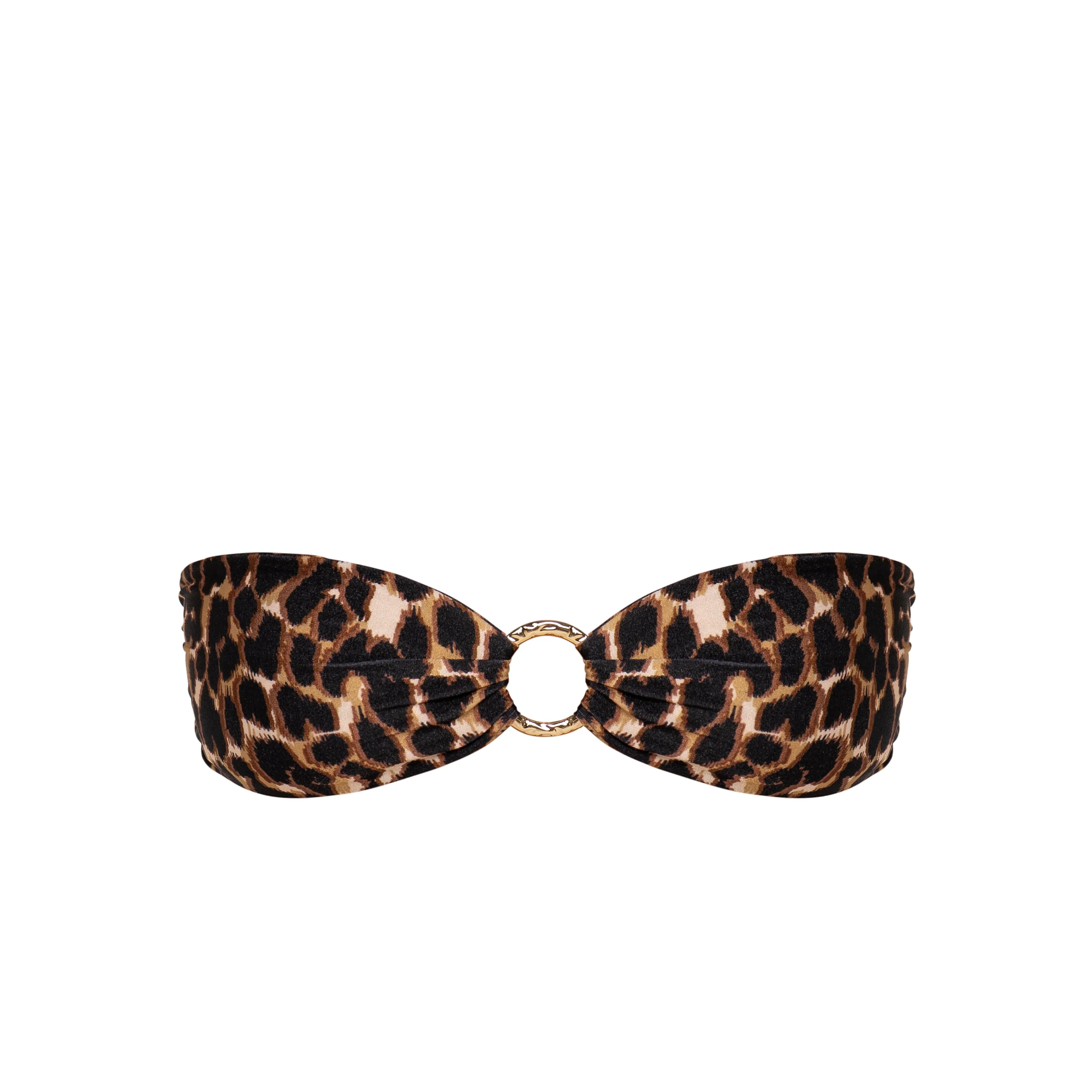 CECE Leopard Luxe - Leopard Print Bandeau Bikini Top - Image 6