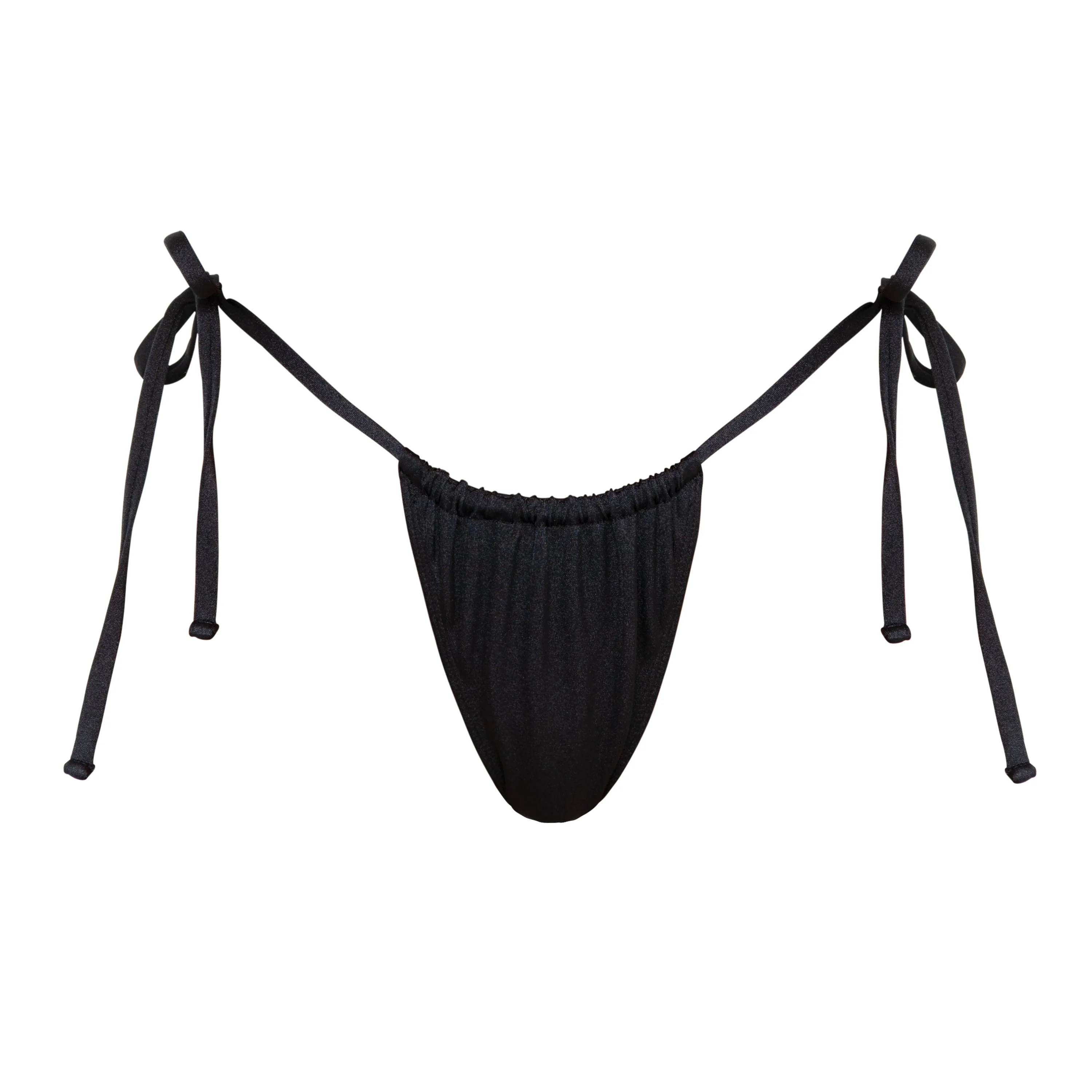 PALOMA Nero - Black Tie Side Bikini Bottoms - Image 5