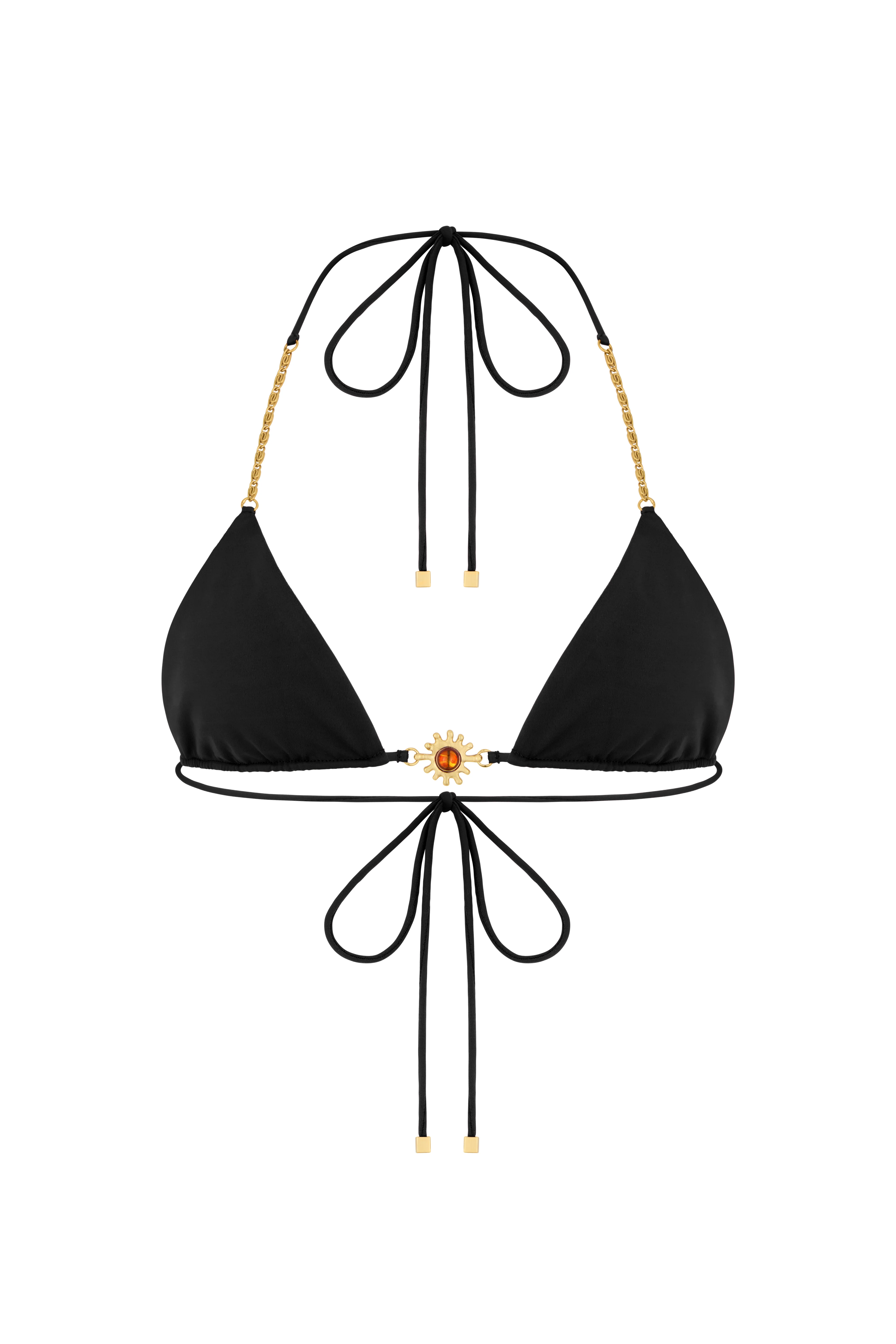 SOLARA Nero Matte - Black Triangle Bikini Top - Image 6