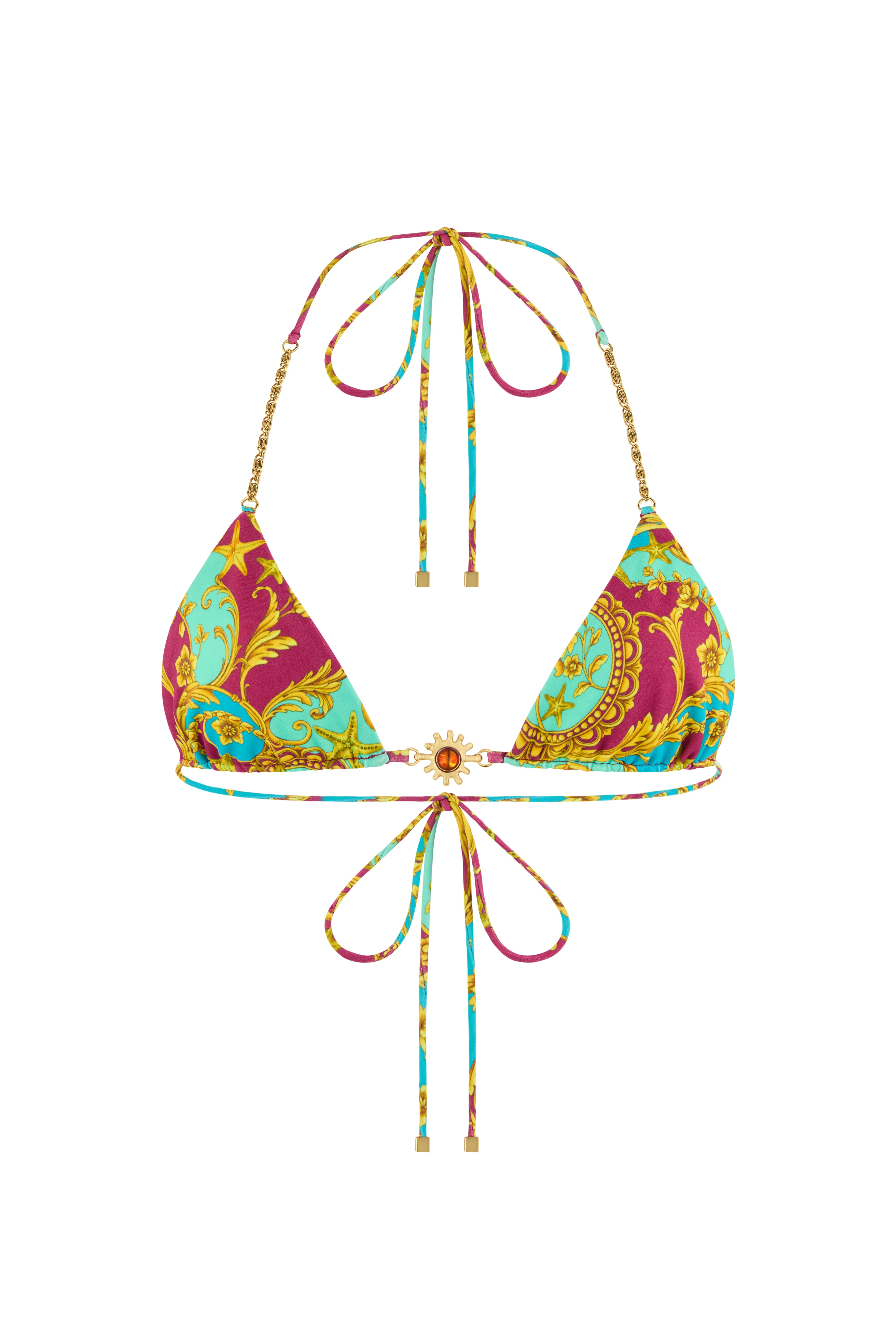 SOLARA Opus Print - Blue Triangle Bikini Top - Image 6