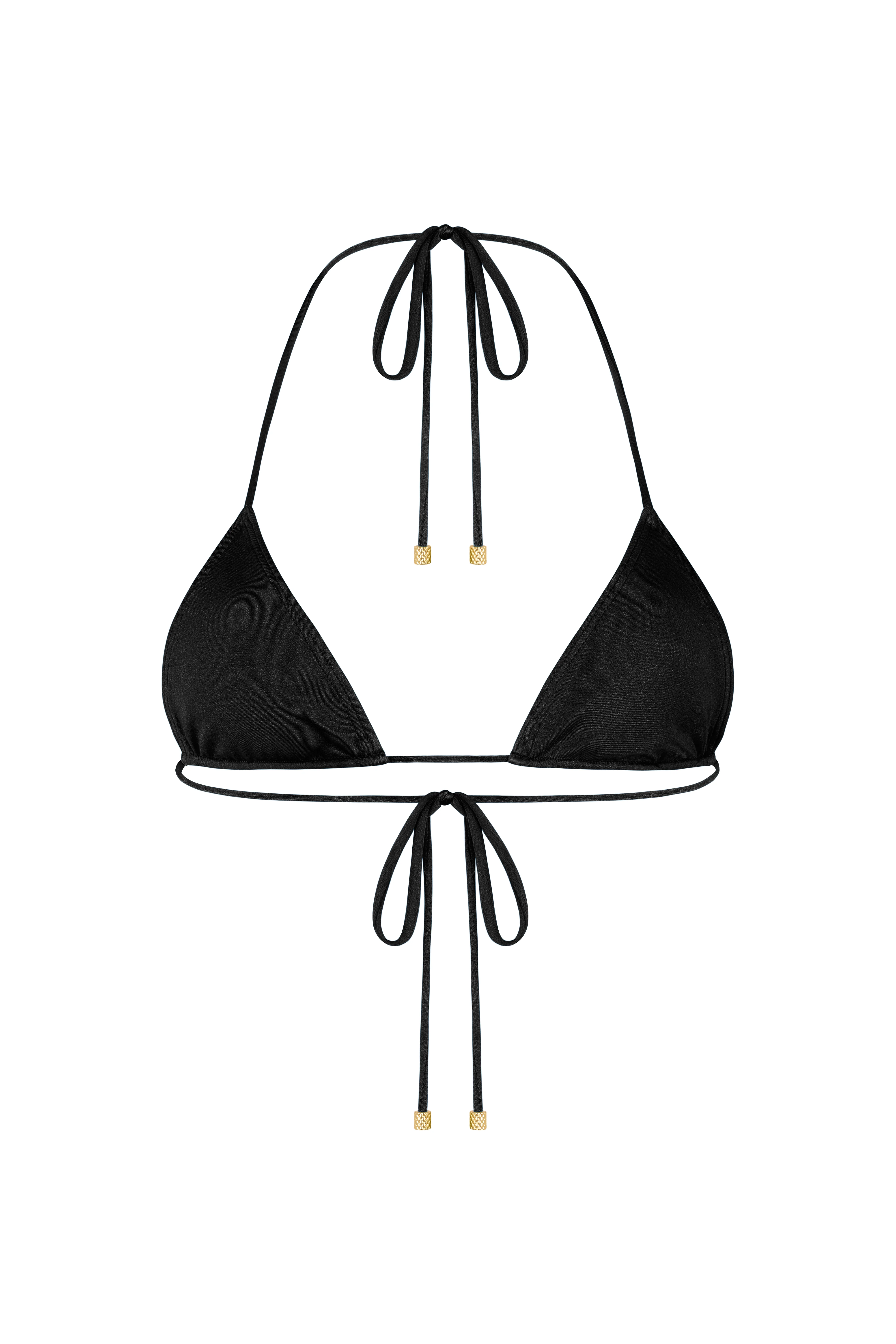 STELLA Nero - Mini Black Triangle Bikini Top - Image 4