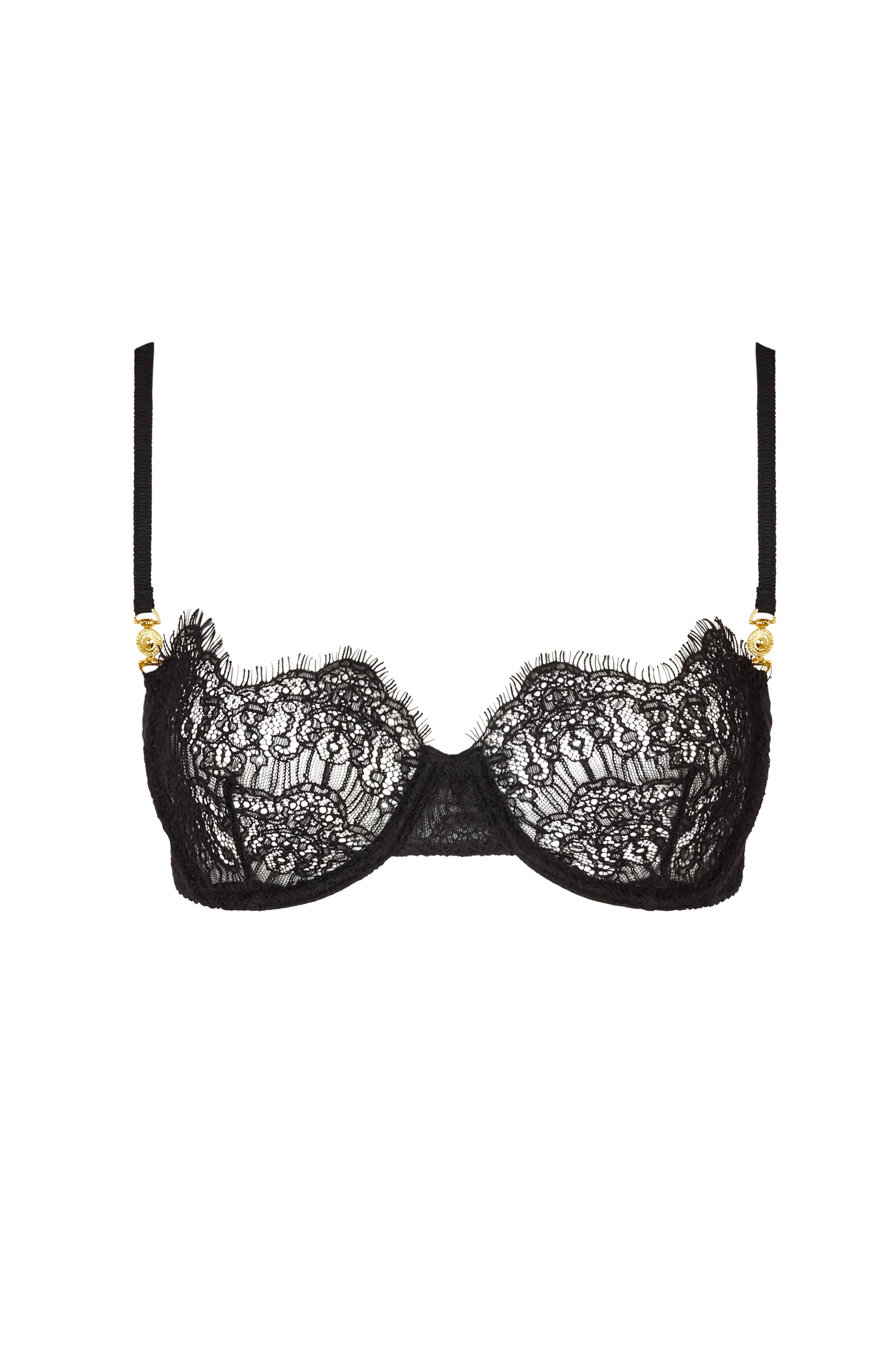 VITTORIA Nero - Balconette Black Bra - Image 6
